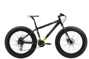 The Diamant F24 Kids fatbike (side 90 degree photo) is a 24" fat bike. It's a 24 inch wheel fatbike and is suited as a teenager fatbike, kids fat bike or child's fat bike or a very small adult fat bike.